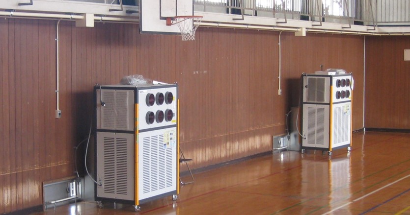 移動式エアコンの導入で、熱中症対策における施設間格差の解消を目指す 